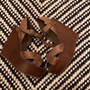 Aldo Shoes - ALDO brown leather wedges Aldo Shoes - ALDO brown leather wedges